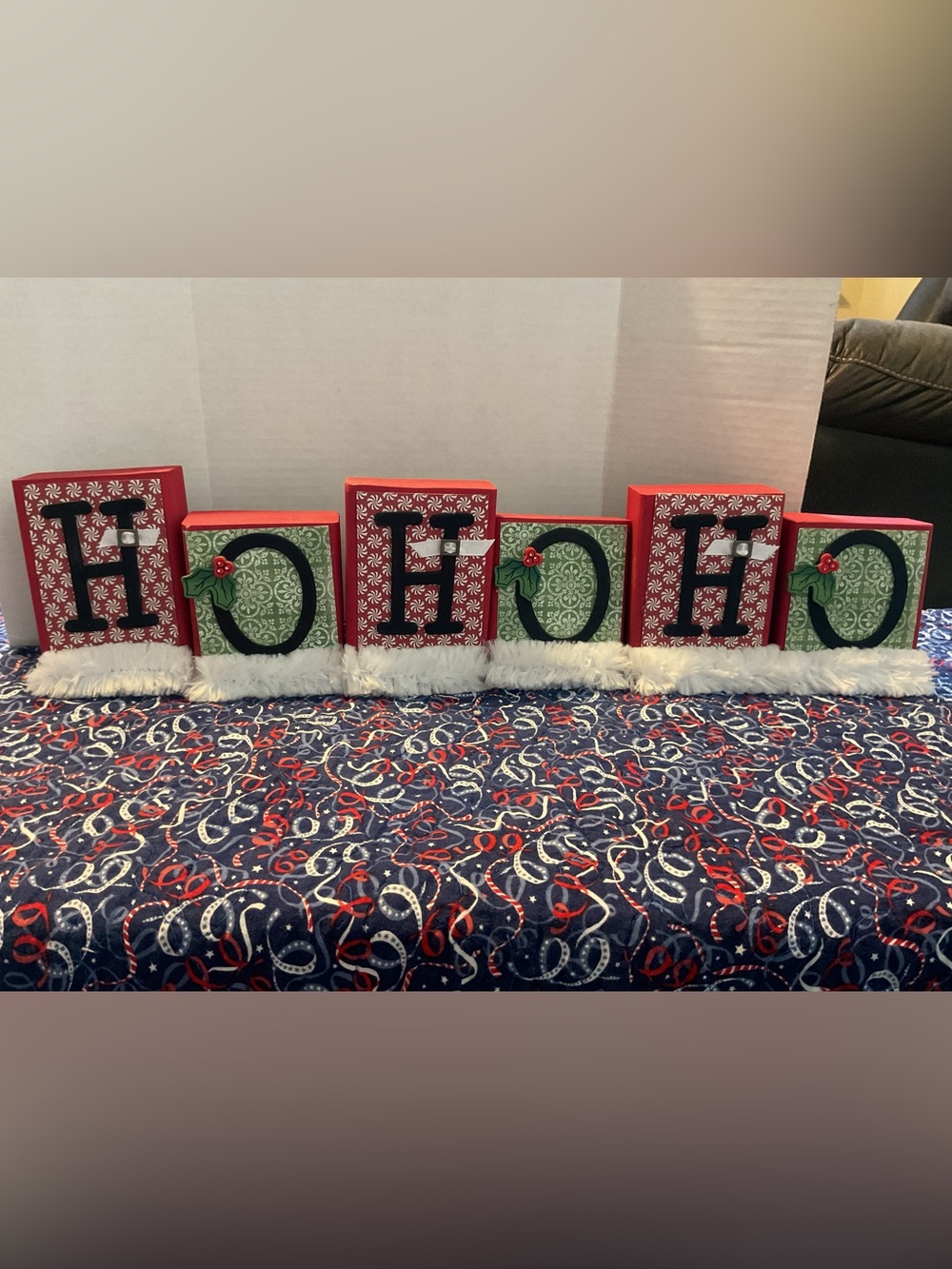 Christmas hohoho wood blocks